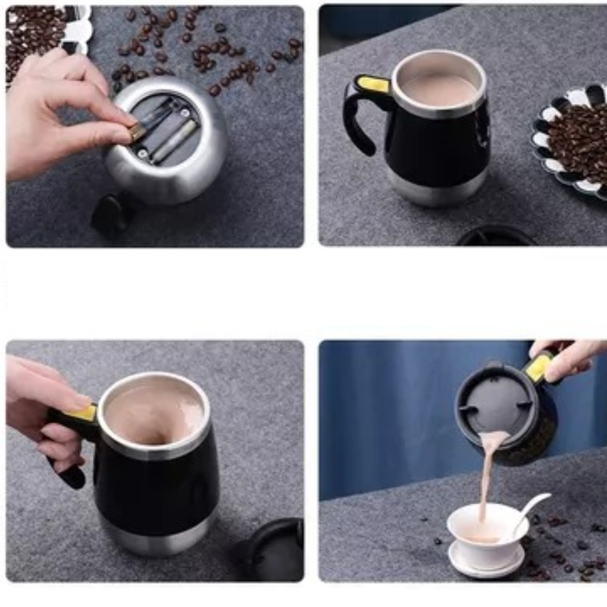 Taza Magnetica Automatica Batidor Para Mezclar Bebidas