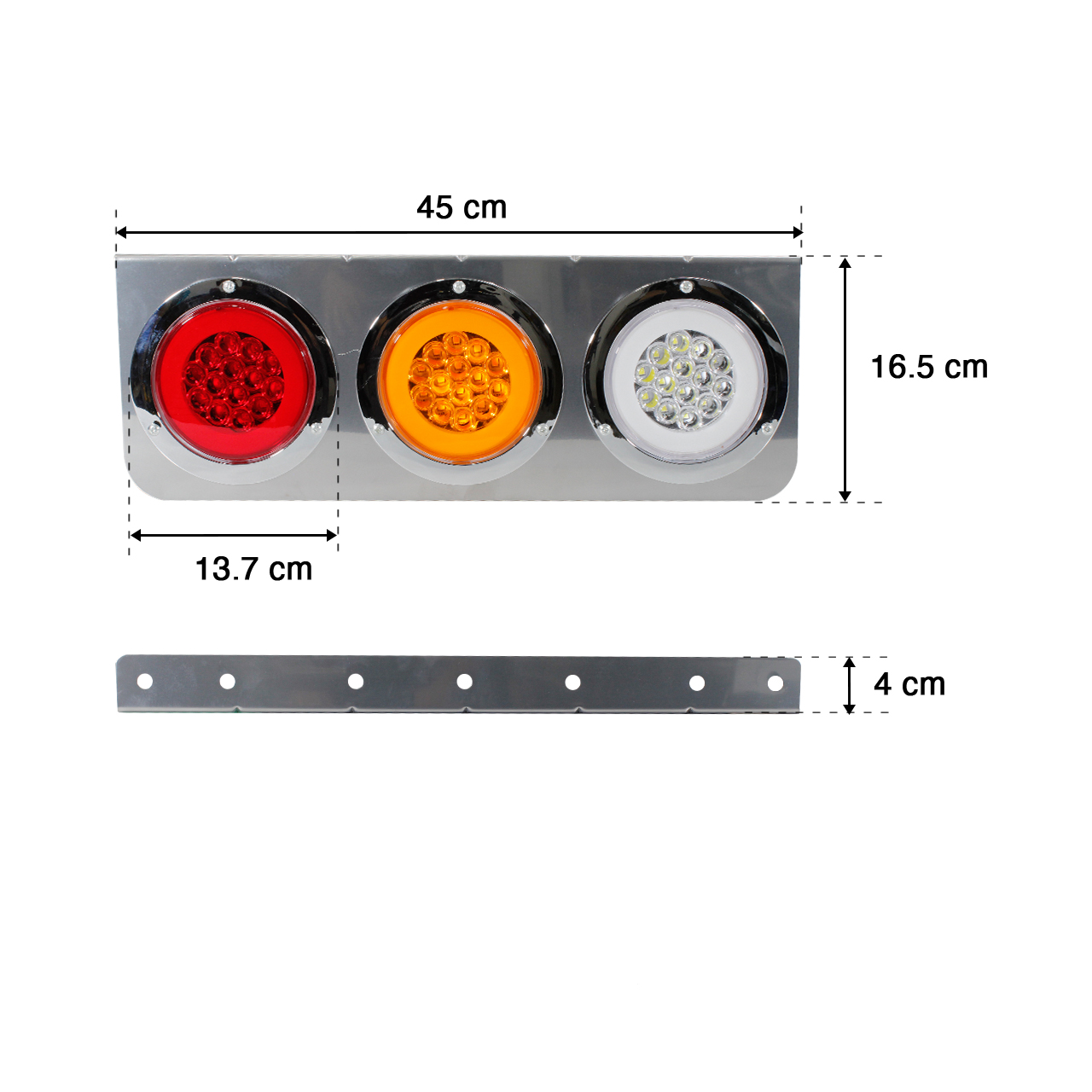 Par Plafonera Porta Plafones Cromo 14 Led Redondo Aro Plasma