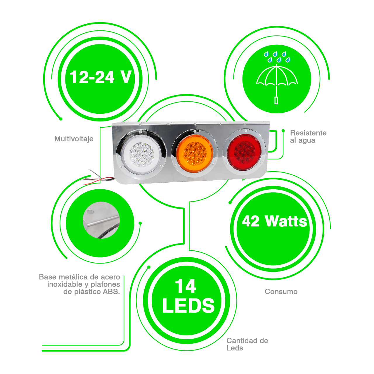 Par Plafonera Porta Plafones Cromo 14 Led Redondo Aro Plasma