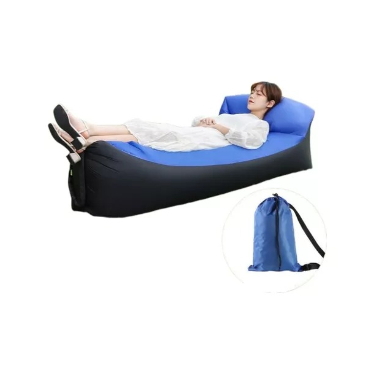 Sofa Inflable Puff Forma De Burrito Varios Colores