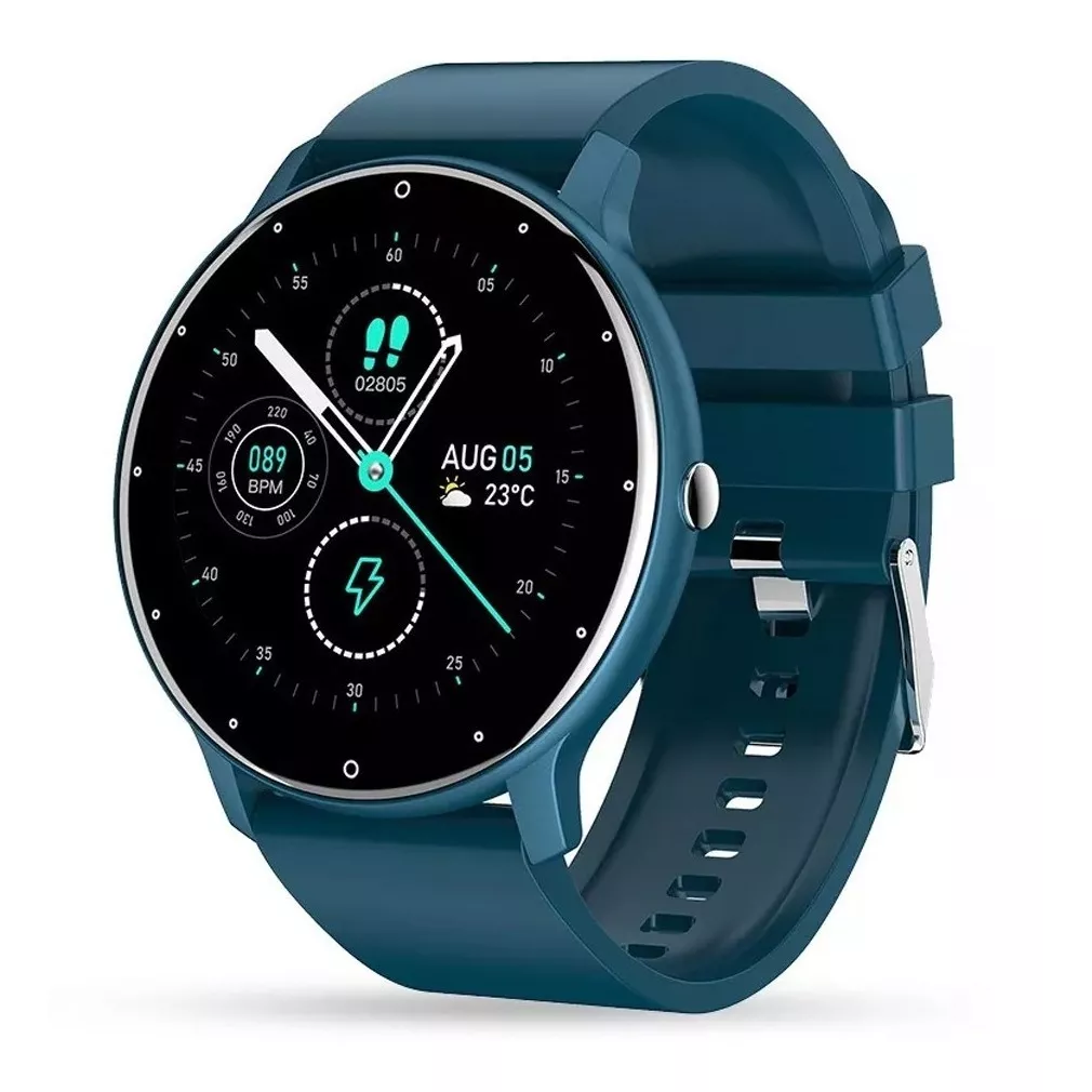 Reloj Inteligente Bluetooth Smartwatch Zl02 Impermeable Azul