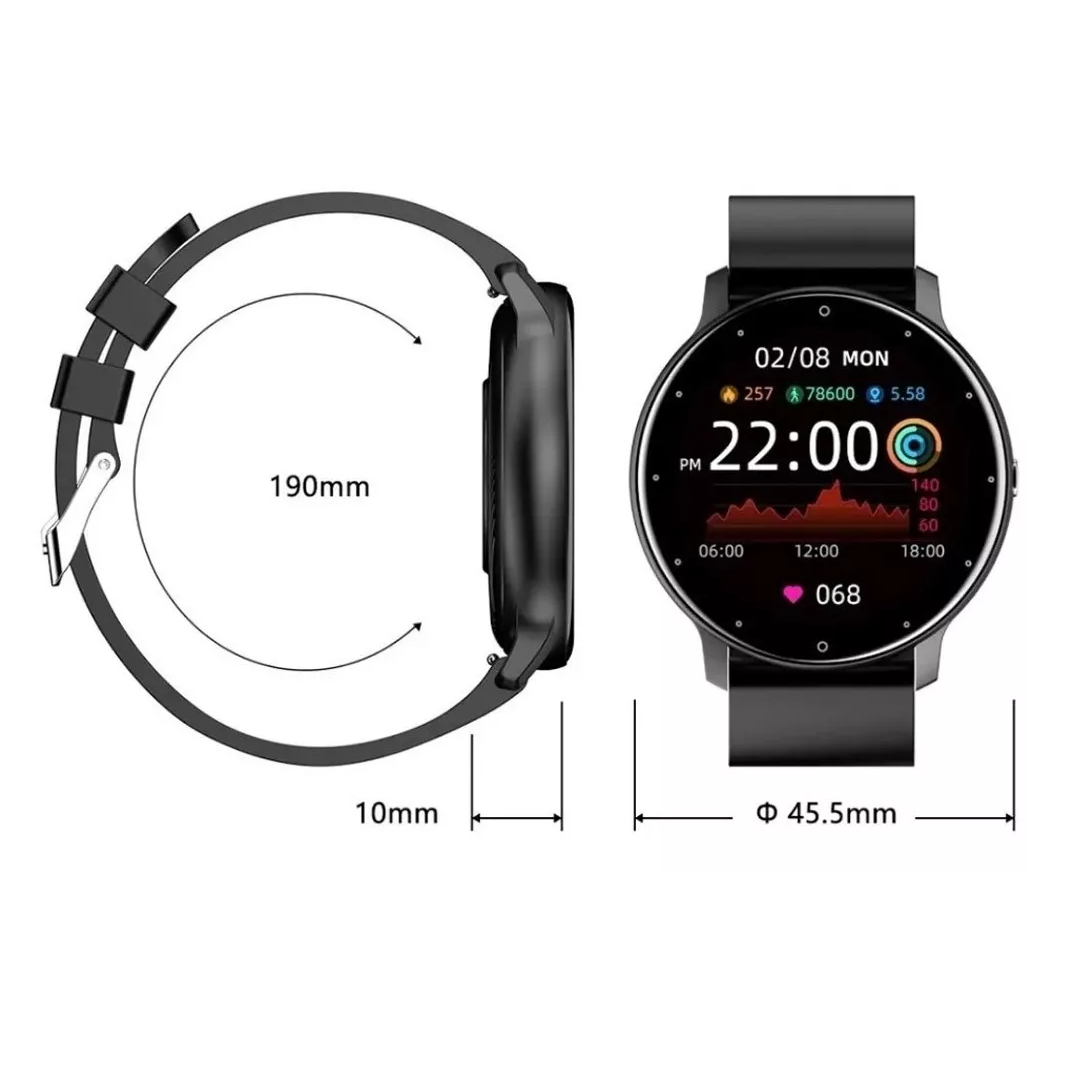 Reloj Inteligente Bluetooth Smartwatch Zl02 Impermeable Azul