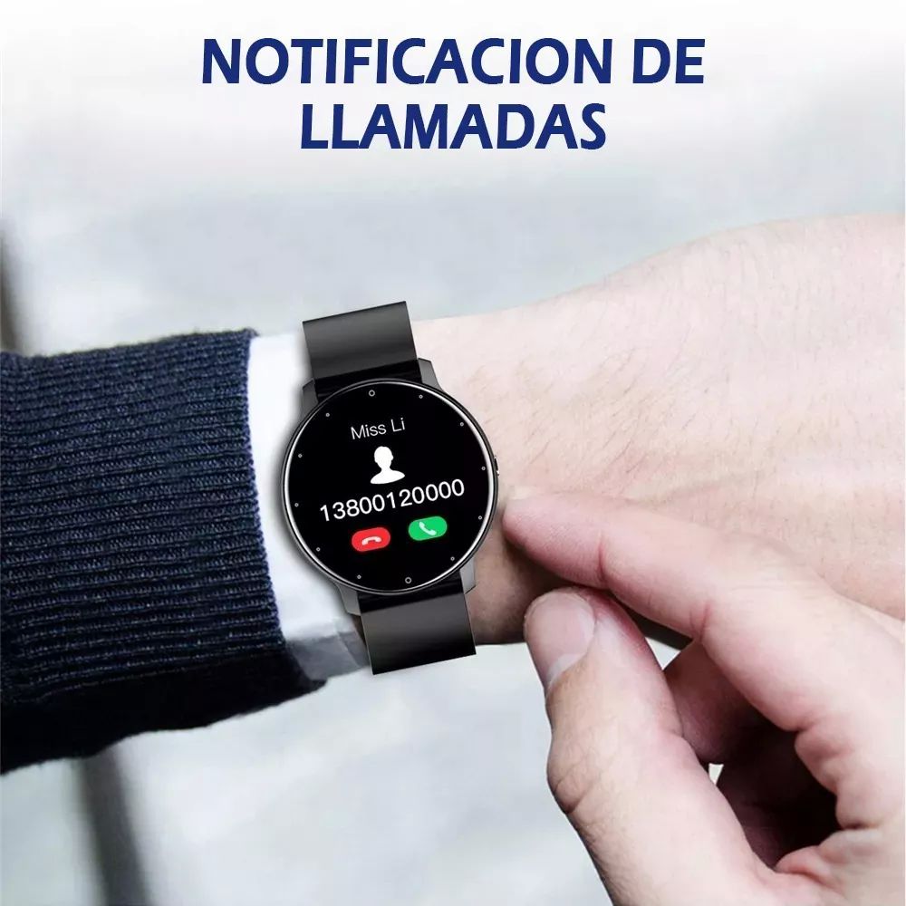 Reloj Inteligente Bluetooth Smartwatch Zl02 Impermeable Azul