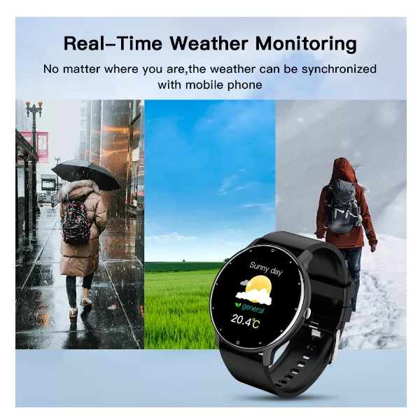 Reloj Inteligente Bluetooth Smartwatch Zl02 Impermeable Rosa