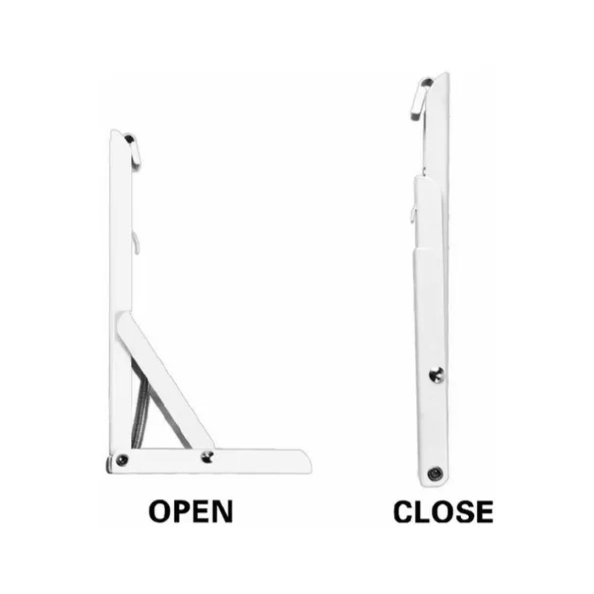 Soporte Ménsula Brazo P/Repisa Abatible Plegable Blanco