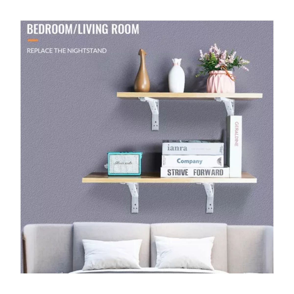 Soporte Ménsula Brazo P/Repisa Abatible Plegable blanco