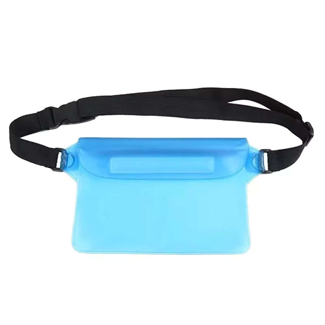 Bolsa Sumergible Celular Contra Agua Natación Cartera Llaves Azul