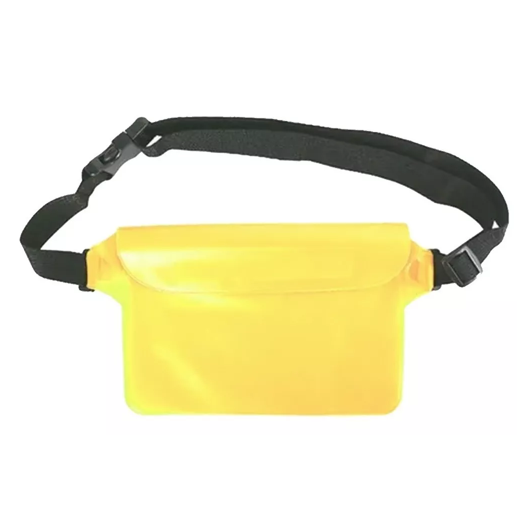 Bolsa Sumergible Celular Contra Agua Natación Cartera Llaves Amarilla