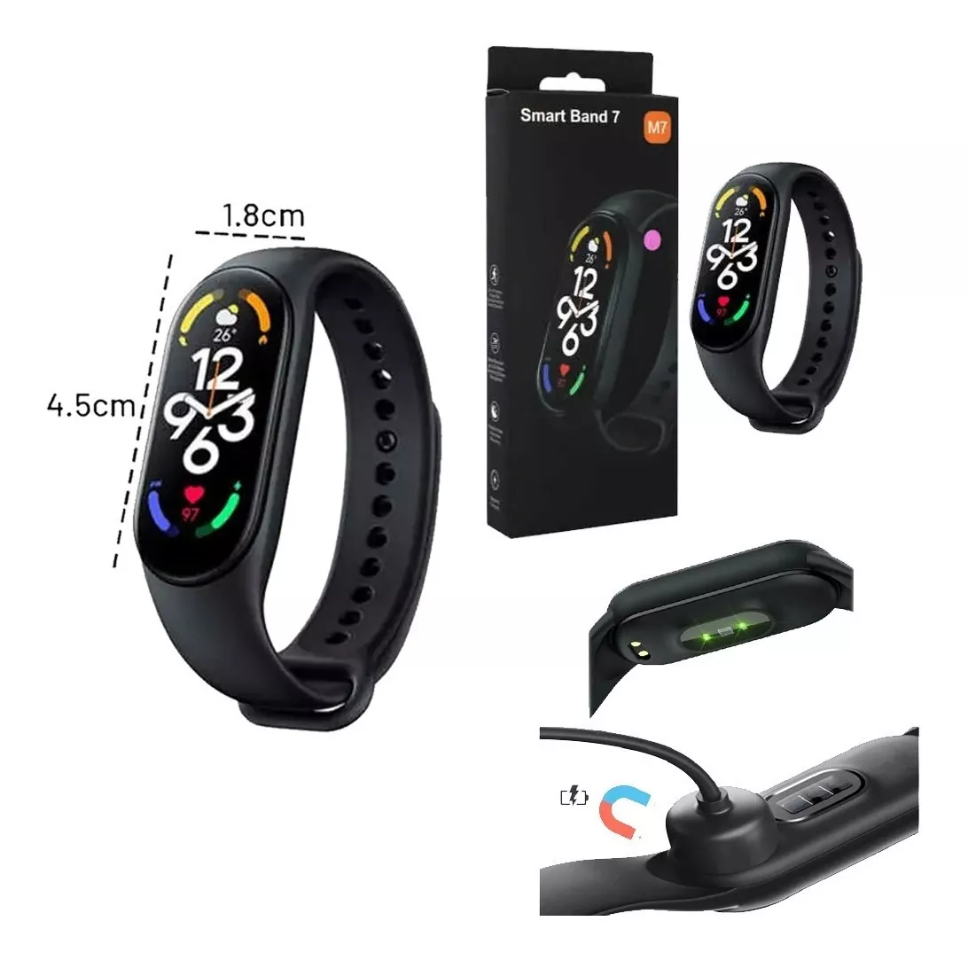 Reloj Pulsera Inteligente M7 Smart Band Bluetooth Deportivo Negro