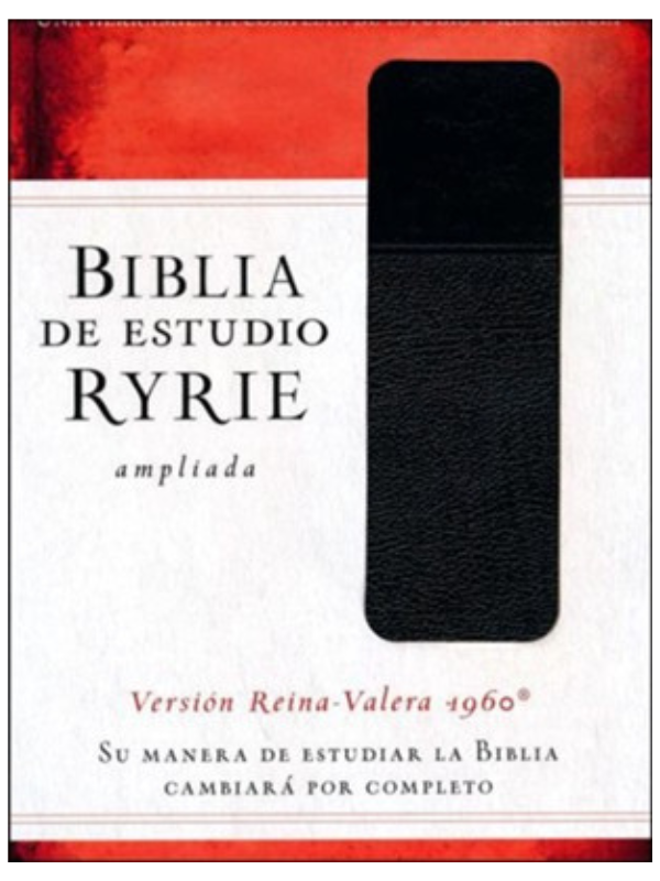 Biblia De Estudio Ryrie Ampliada Rvr60 Con índice Negro Dúotono.