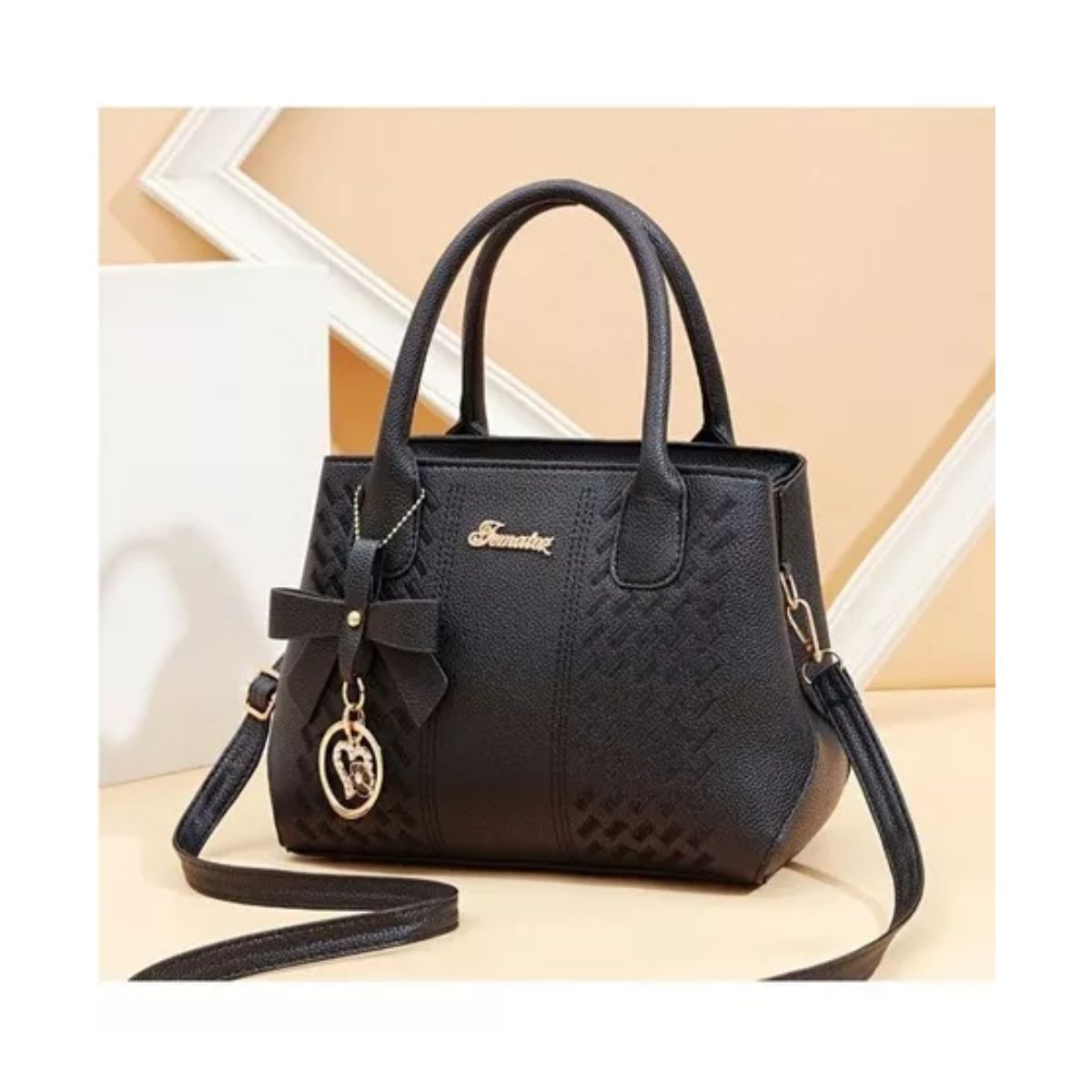 Bolso Mano Tote Bolsa Mochila Mujer Gran Capacidad Ligero Negro