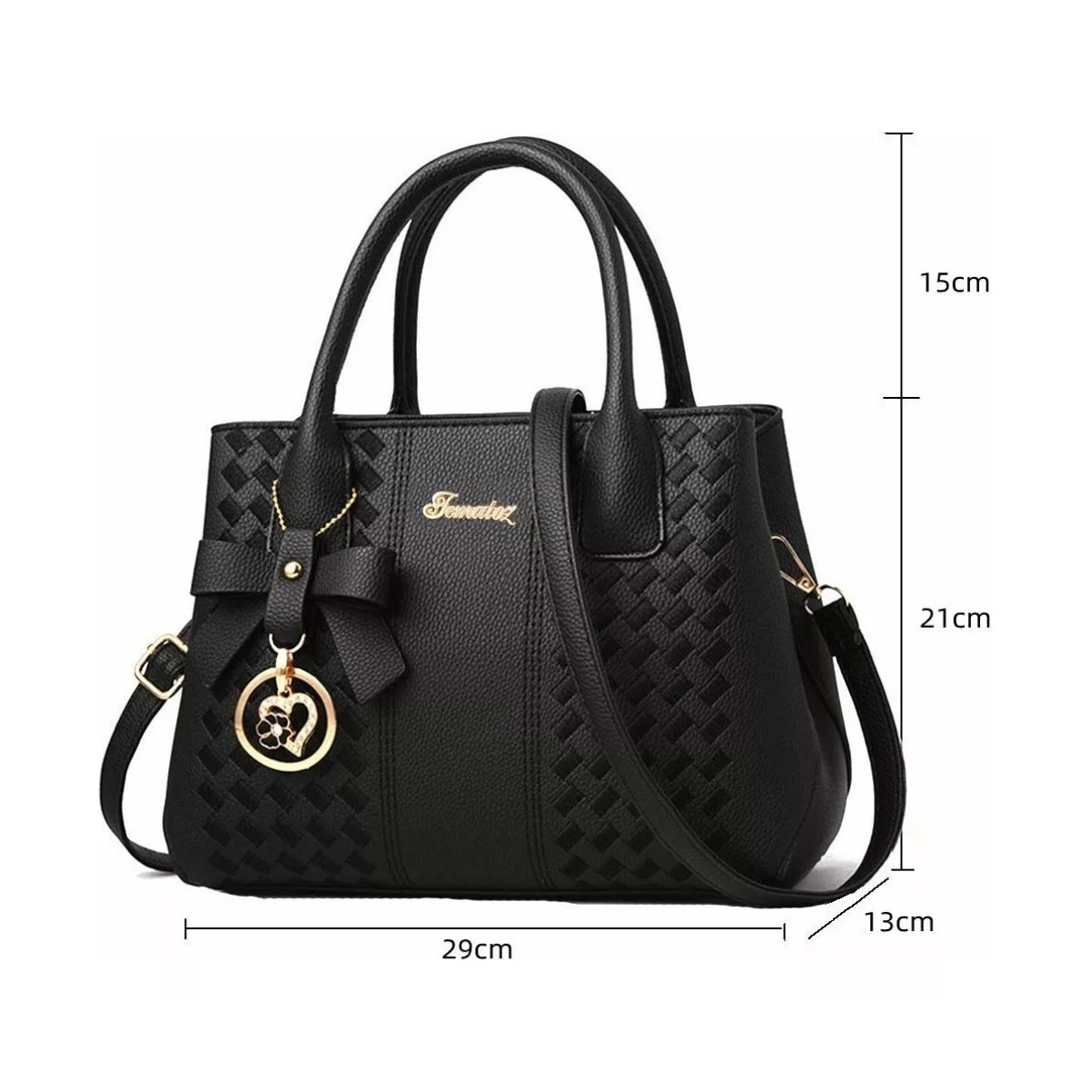 Bolso Mano Tote Bolsa Mochila Mujer Gran Capacidad Ligero Negro