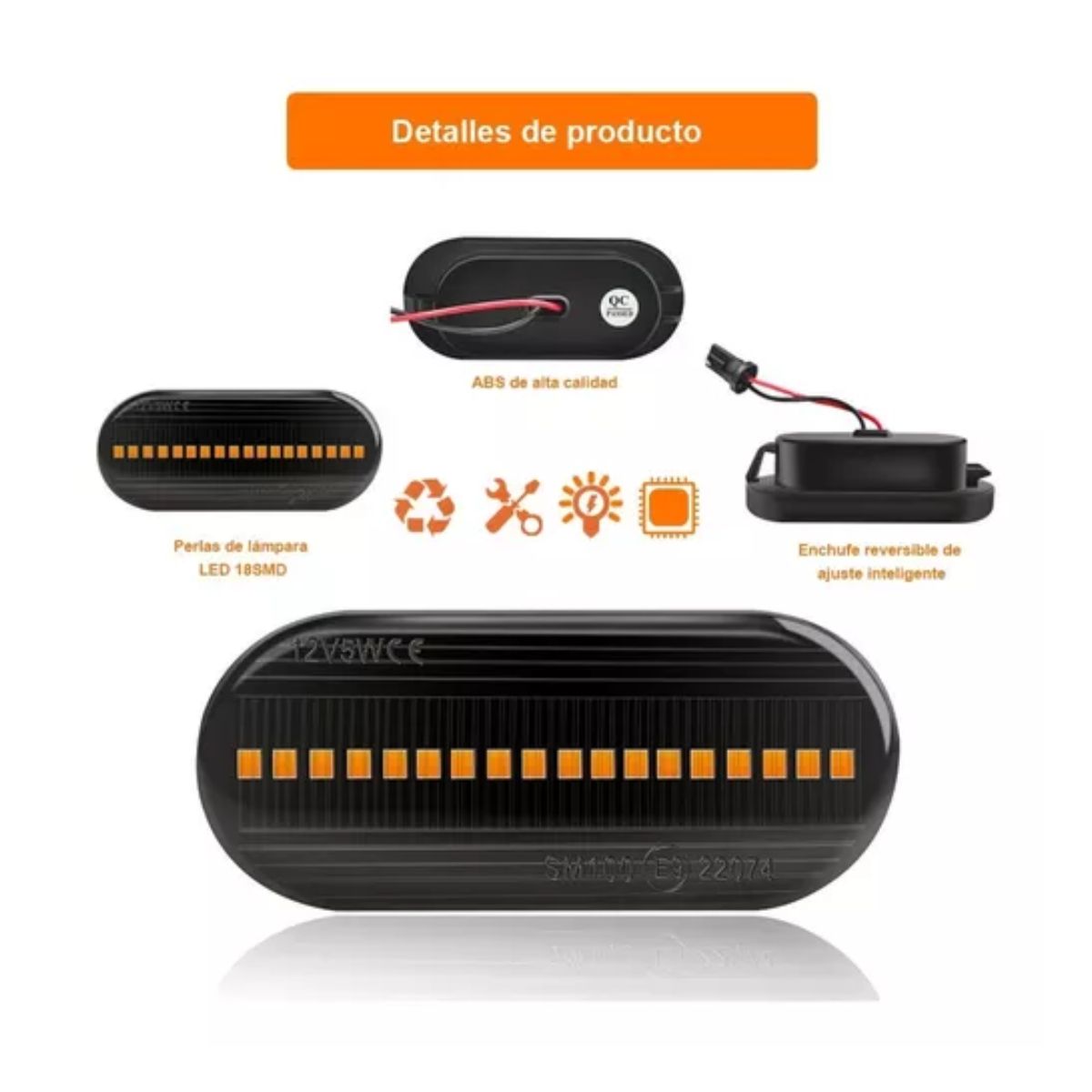 Luces Direccionales Secuenciales Para Vw Jetta Clásico Golf Polo Vento