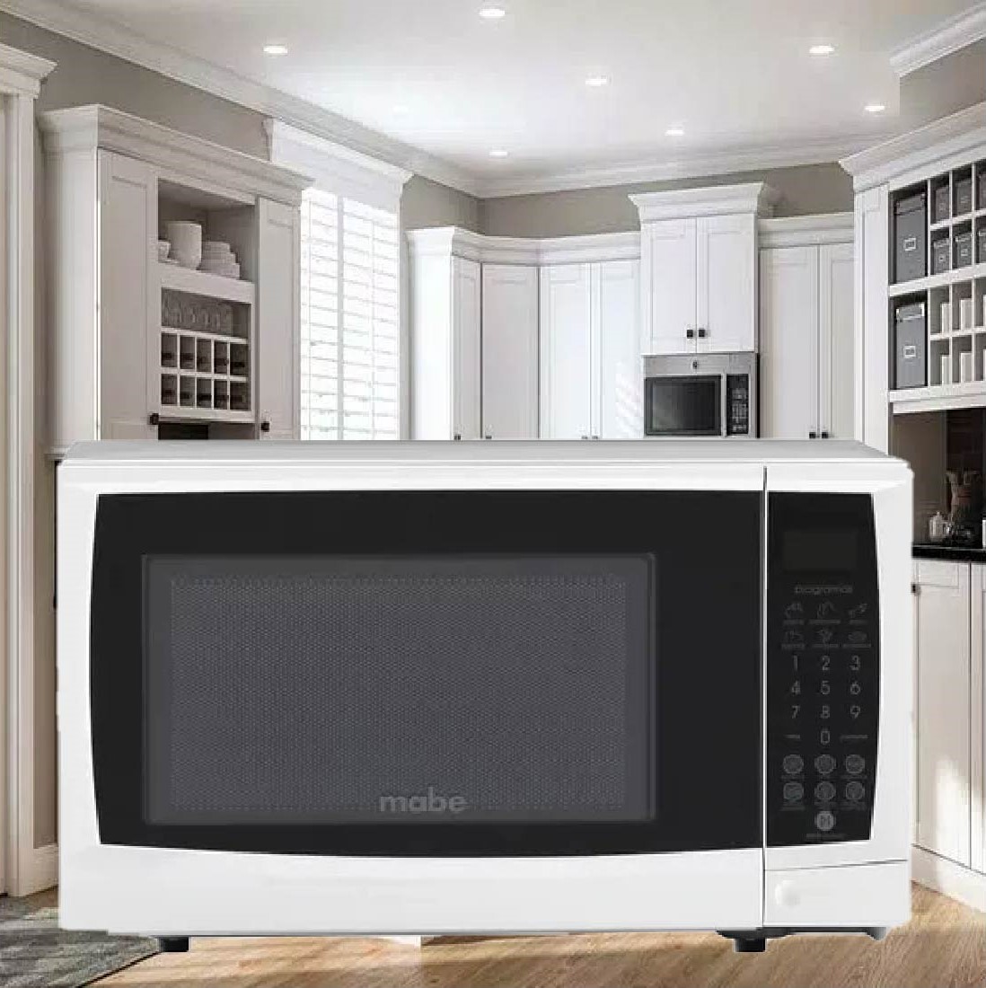 HORNO MICROONDAS 0.7P3 BOTON BLANCO/NEGRO MABE