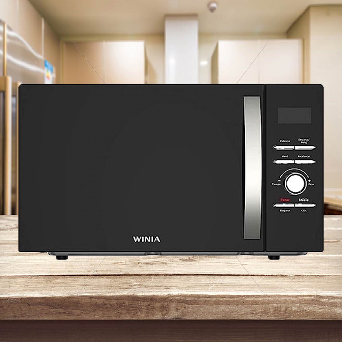 HORNO MICROONDAS 1.1P3 ABIERTO MANIJA NEGRO WINIA