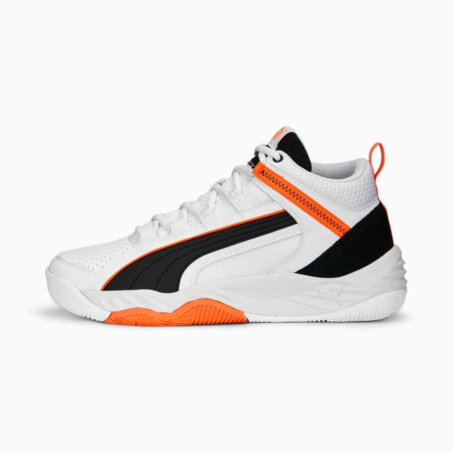 Tenis Puma Rebound Future Blanco Negro Naranja de Caballero Original