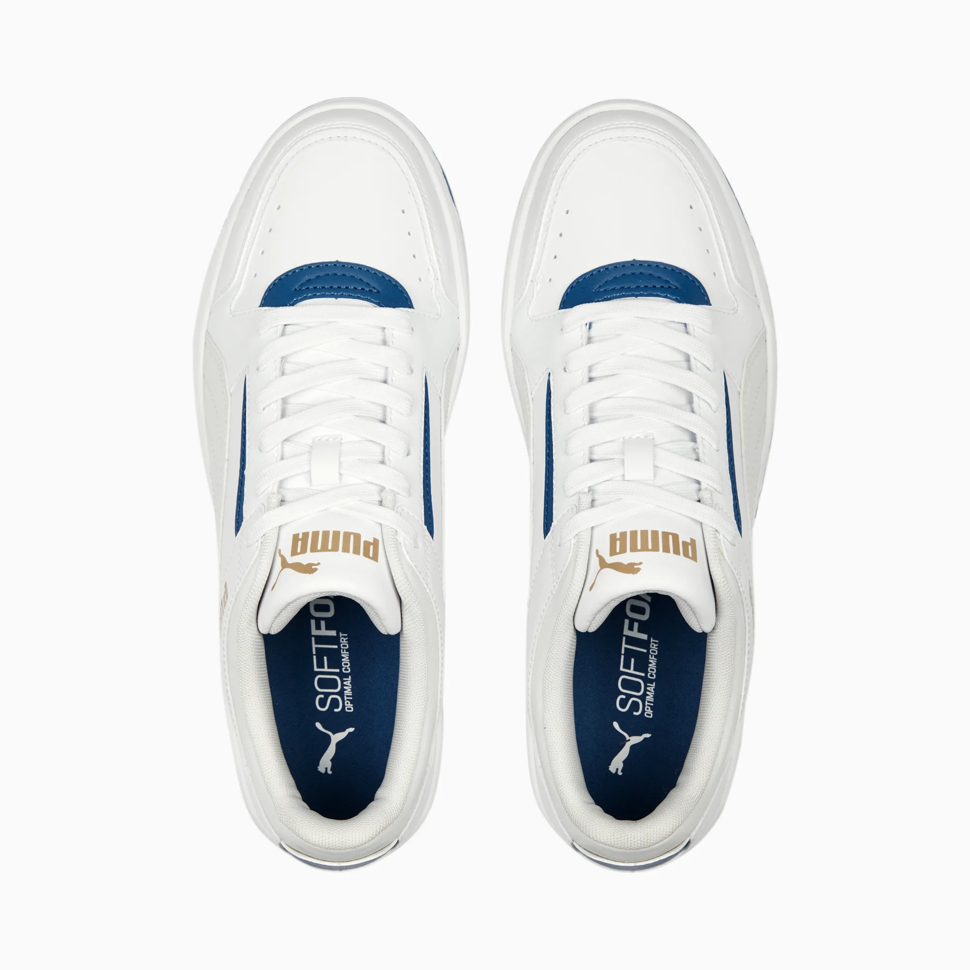 Tenis Puma Rebound Joy Low Blanco Azul de Caballero Original