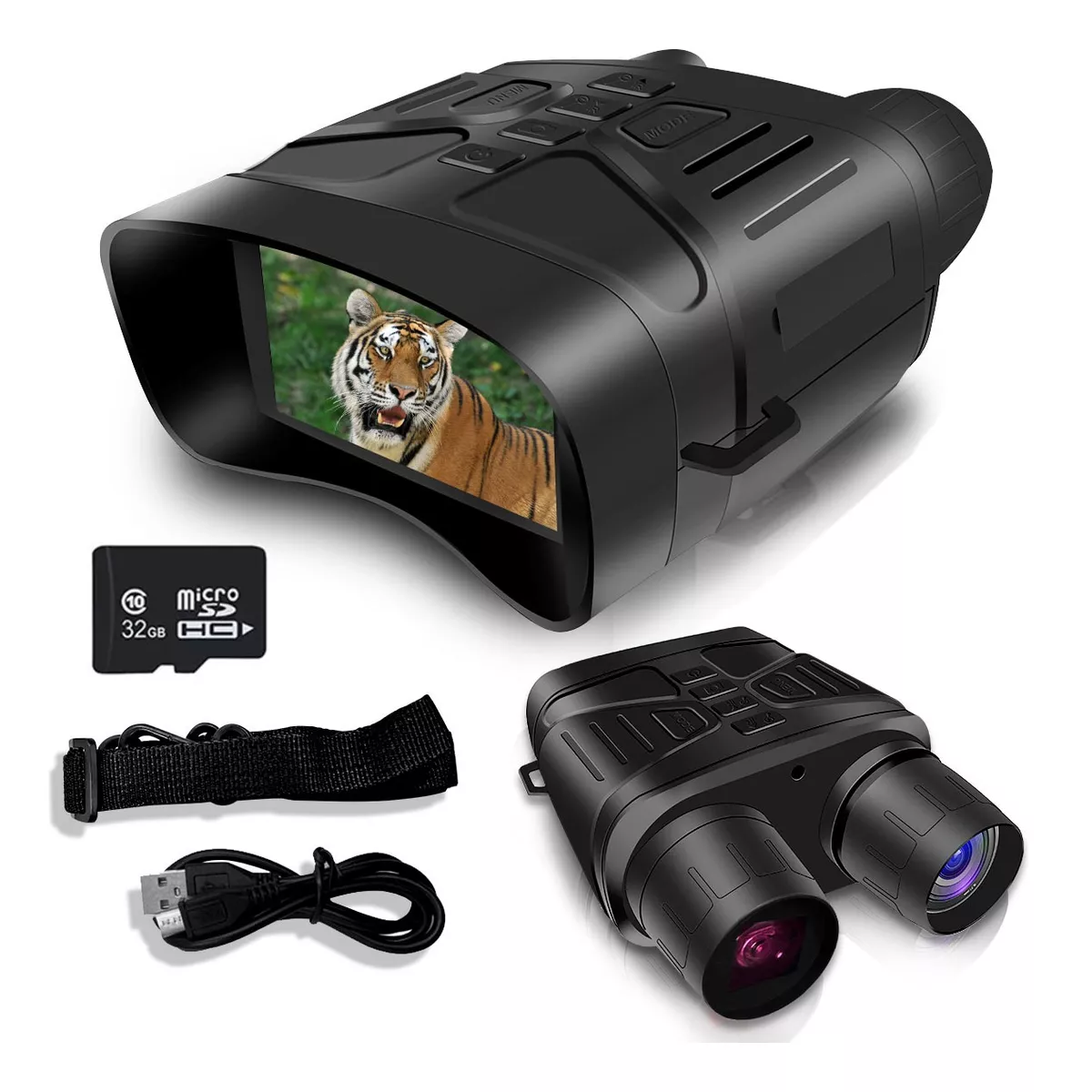 Gafas de visión nocturna digitales binoculares visión nocturna infrarroja  con pantalla de visualización de 3 pulgadas para oscuridad