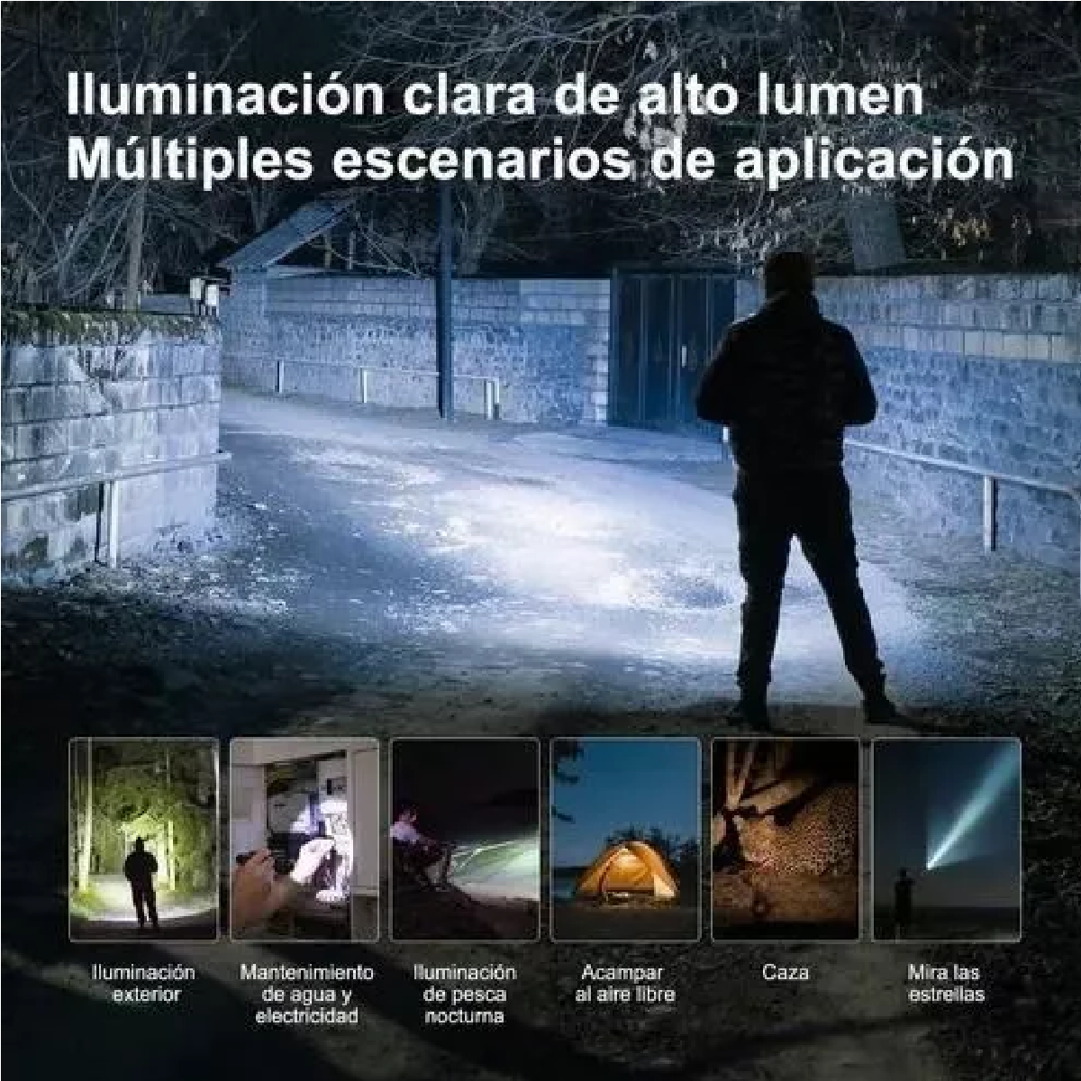 Linterna Tactica C3 Linternas Potentes Led Recargable