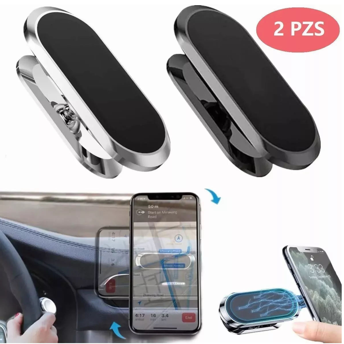 Soporte Magnético Celular Para Auto,base Para Celular Coche
