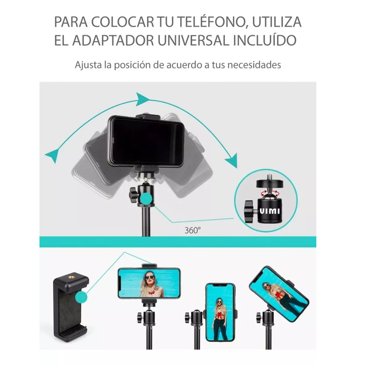 Tripie Metalico Grande 110 Cms Celular - Cámaras - 3 Niveles