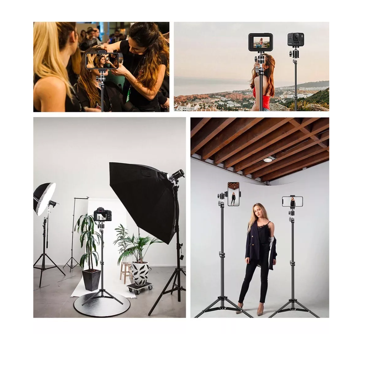 Tripie Metalico Grande 110 Cms Celular - Cámaras - 3 Niveles