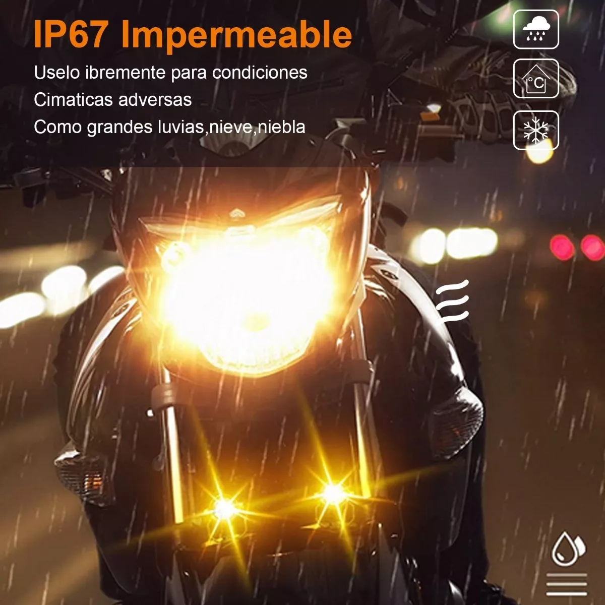 Par Faros De Lupa 60w Luz Auxiliar Niebla Led Para Moto Auto