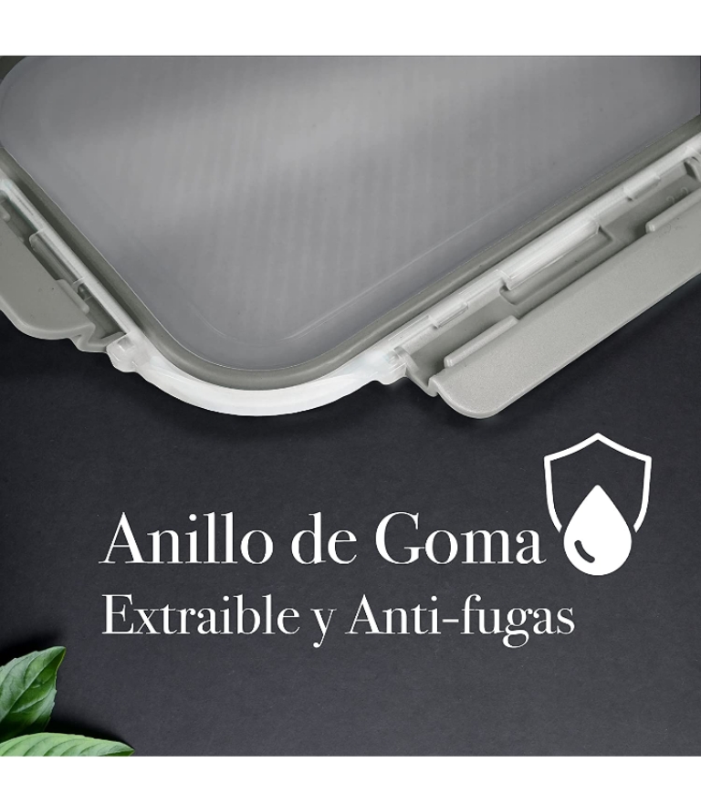 Kit 24 pzas recipientes de cristal hermético apilables 