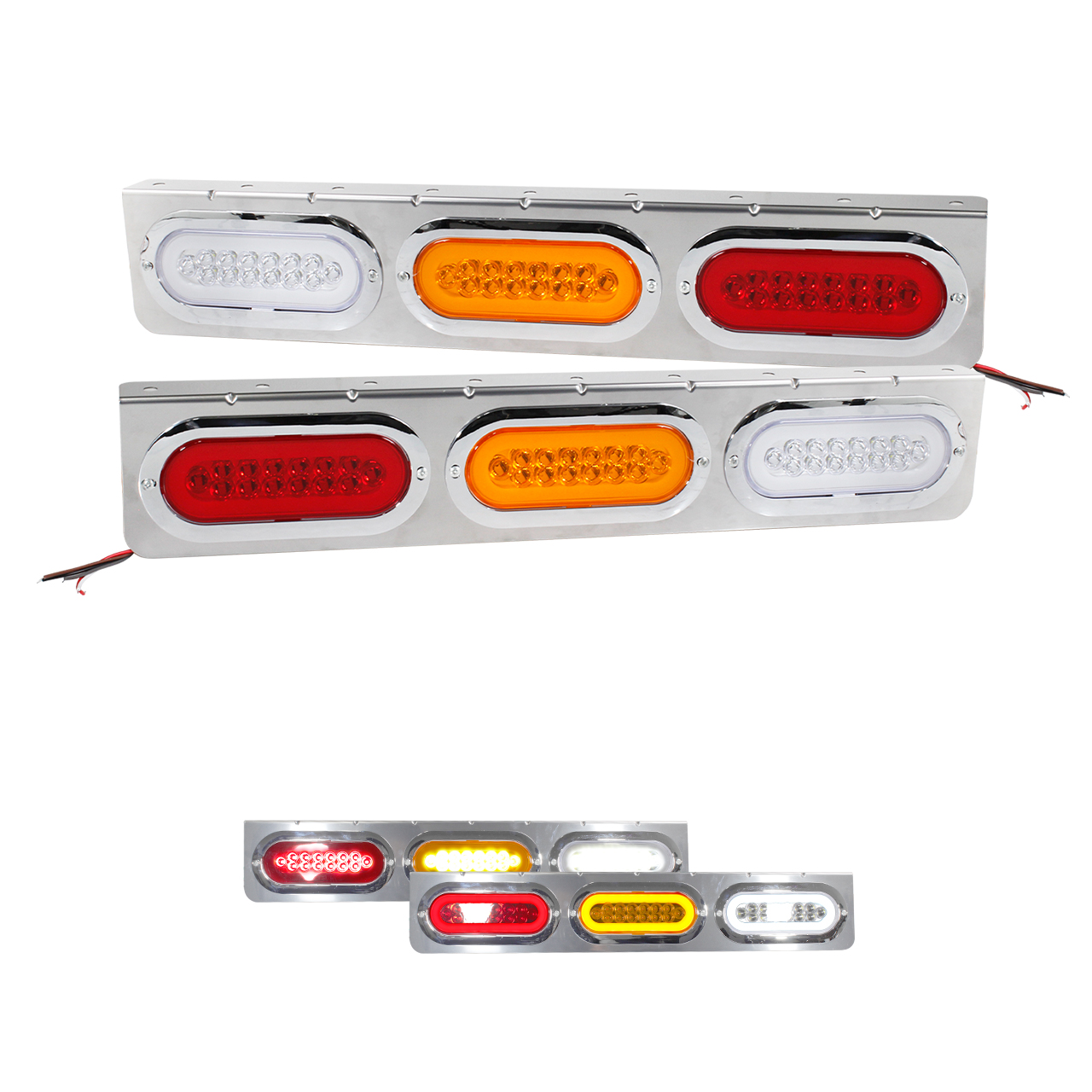 Par Plafonera Porta Plafones Cromo 14 Led Ovalado Aro Plasma