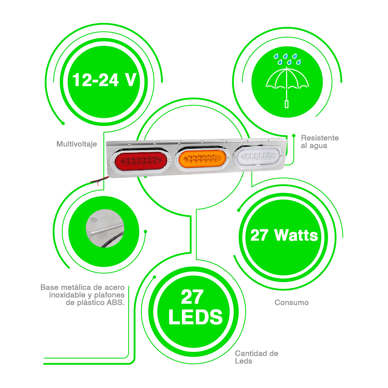 Par Plafonera Porta Plafones Cromo 14 Led Ovalado Aro Plasma