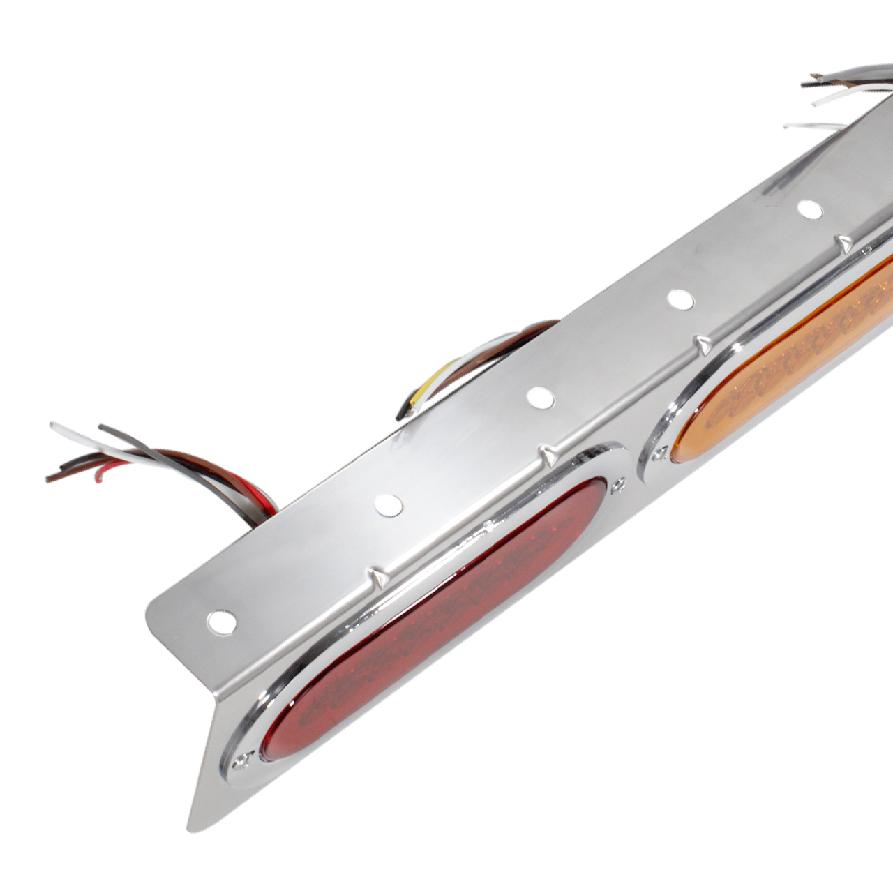 Par Plafonera Porta Plafones Cromo 14 Led Ovalado Aro Plasma