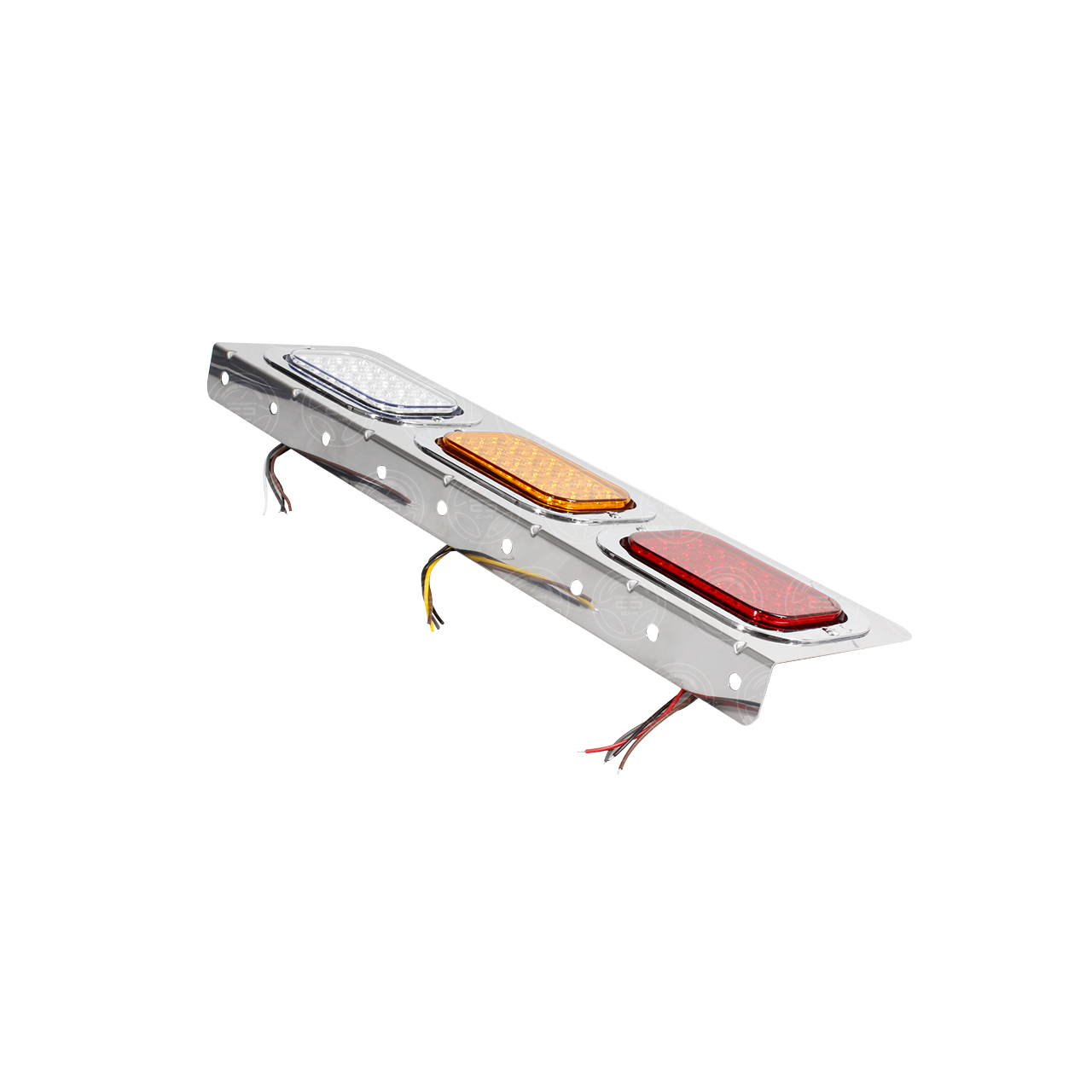 Par Plafonera Porta Plafones Cromo Rectangular 24 Led 12-24v