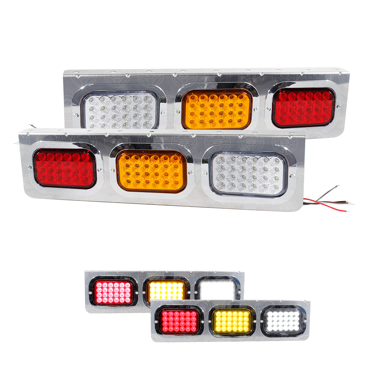 Par Plafonera Porta Plafones Cromo Rectangular 24 Led 12-24v