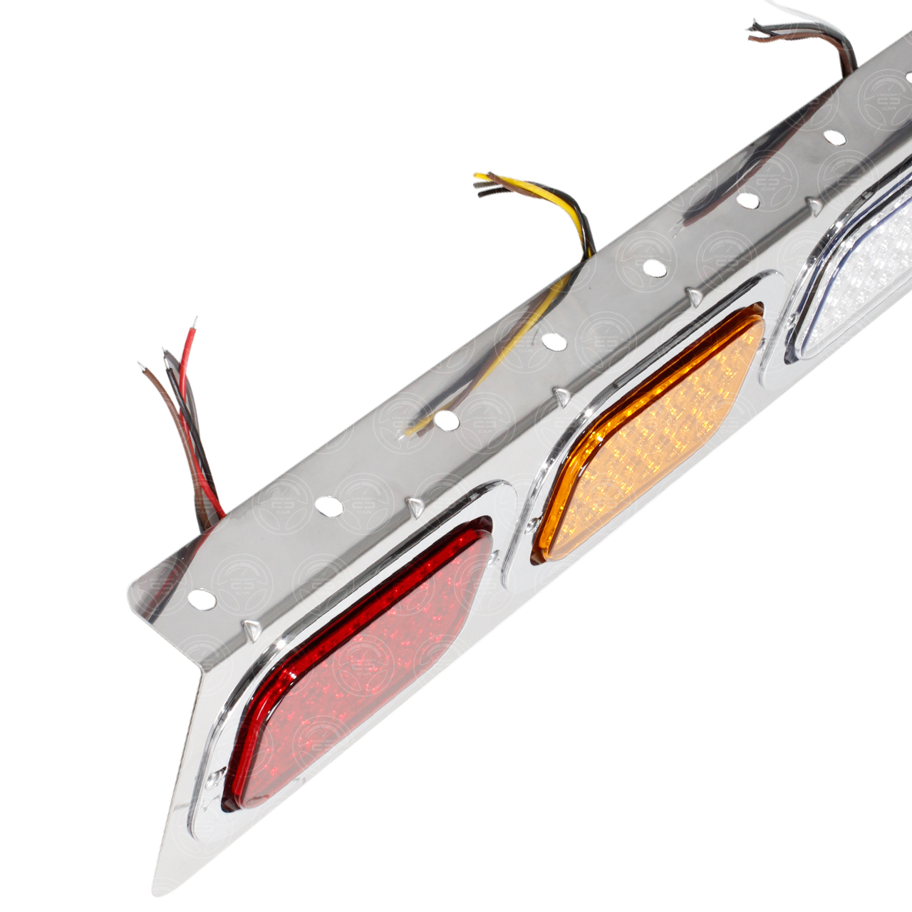 Par Plafonera Porta Plafones Cromo Rectangular 24 Led 12-24v