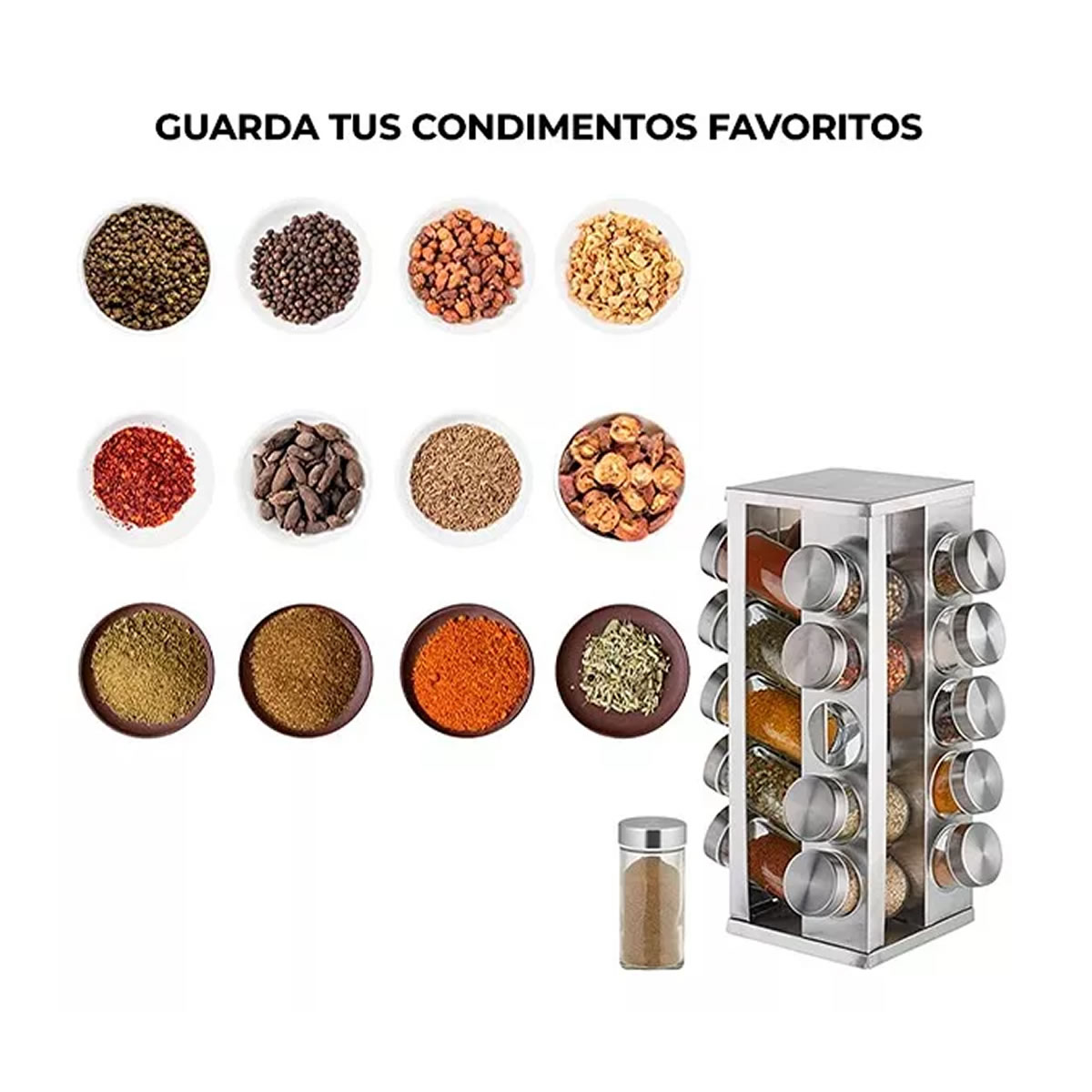 Especiero Giratorio Con 20 Frascos Kamenstein 1707463 CST