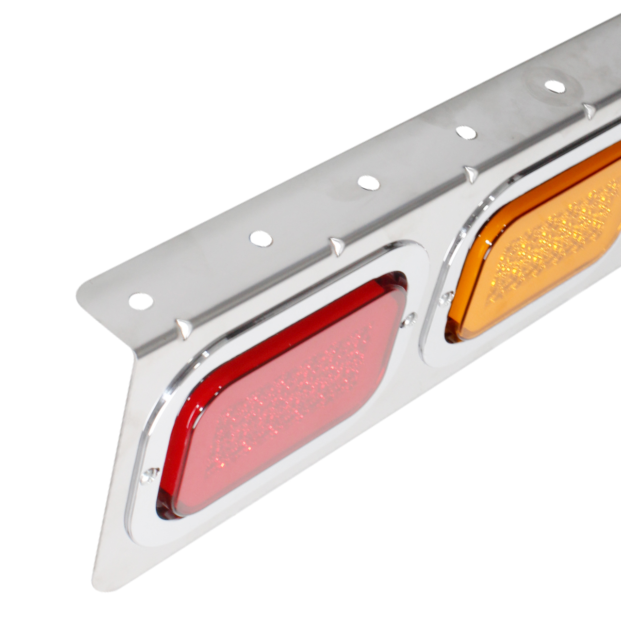 Par Plafonera Porta Plafones Cromo Rectangular 18 Led Arillo