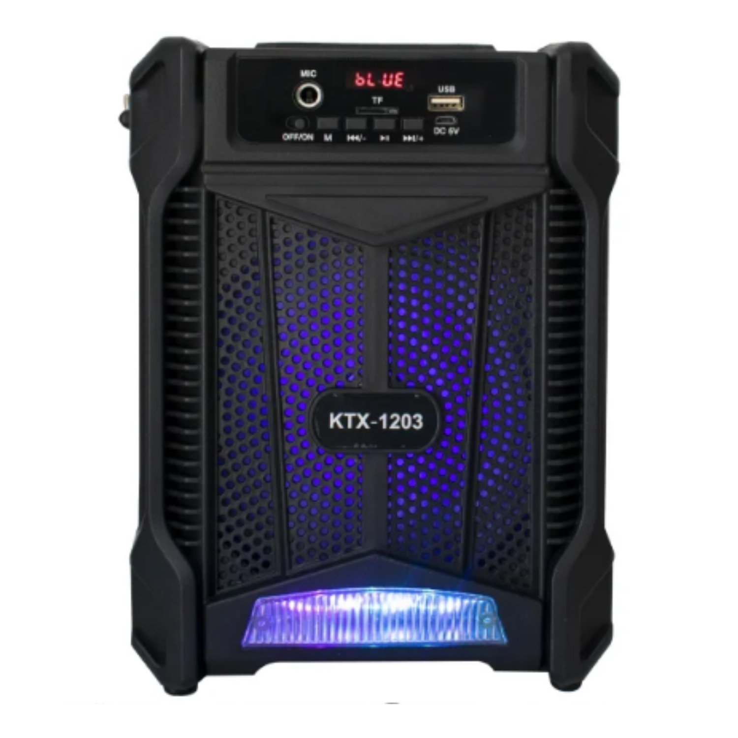 Bocina bluetooth LED de 6.5 pulgadas con microfono y control remoto 