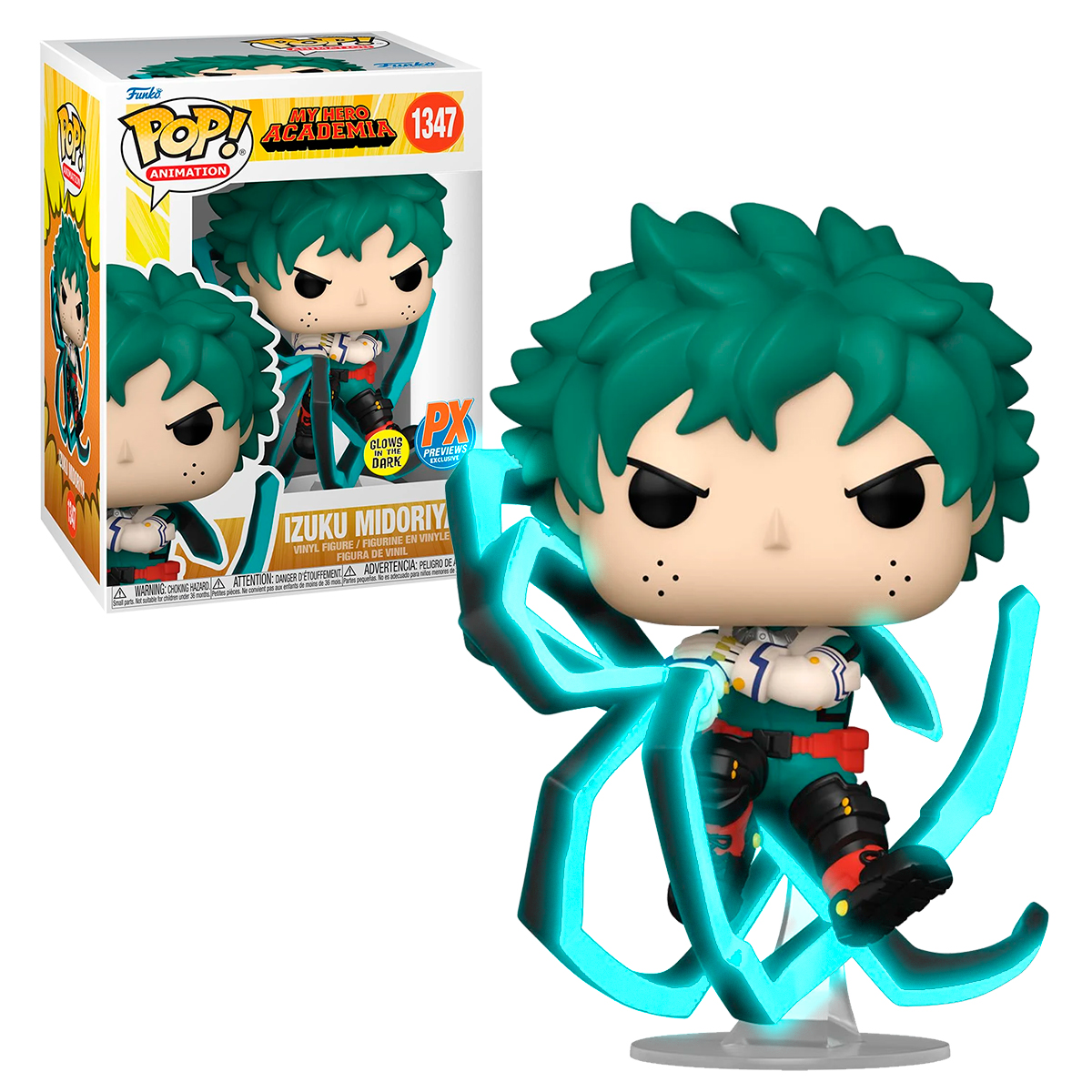 Funko Pop Deku Latigo Negro #1347 Glow PX My Hero Academia Anime Manga Original