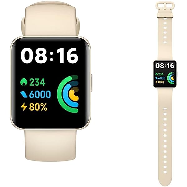 Smartwatch Redmi Watch 2 Lite 1.55"In. GPS, protección 5ATM, Ivory (Marfil)