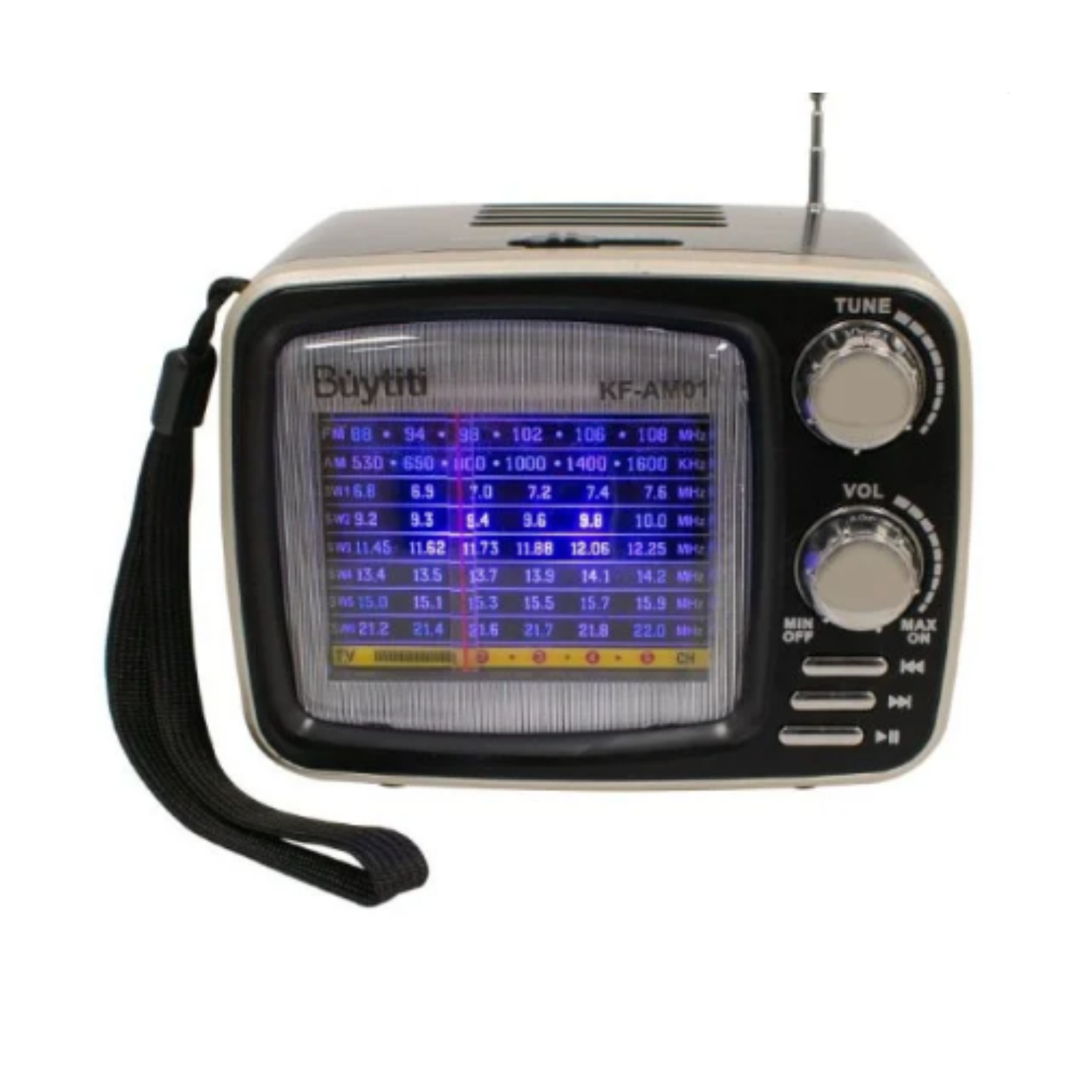 Bocina Bluetooth estilo vintage con radio AM / FM