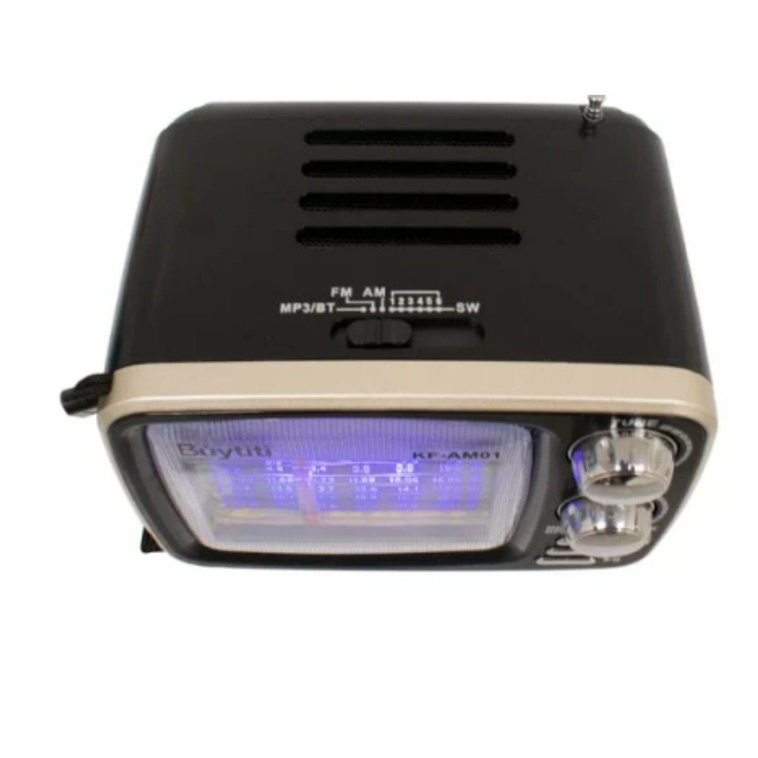 Bocina Bluetooth estilo vintage con radio AM / FM