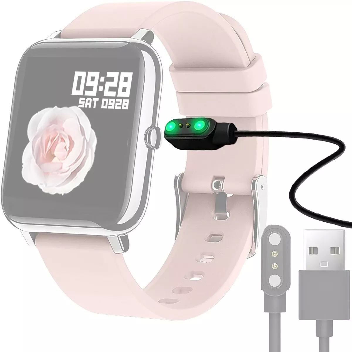 Cable Cargador Dock Usb Compatible Con Smartwatch Smartband