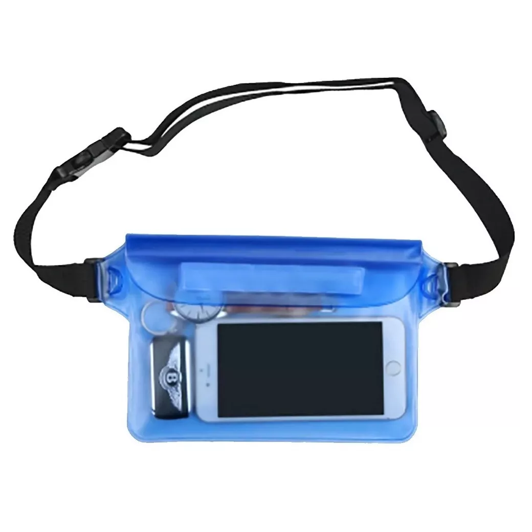 Bolsa Sumergible Celular Contra Agua Natación Cartera Llaves Negra
