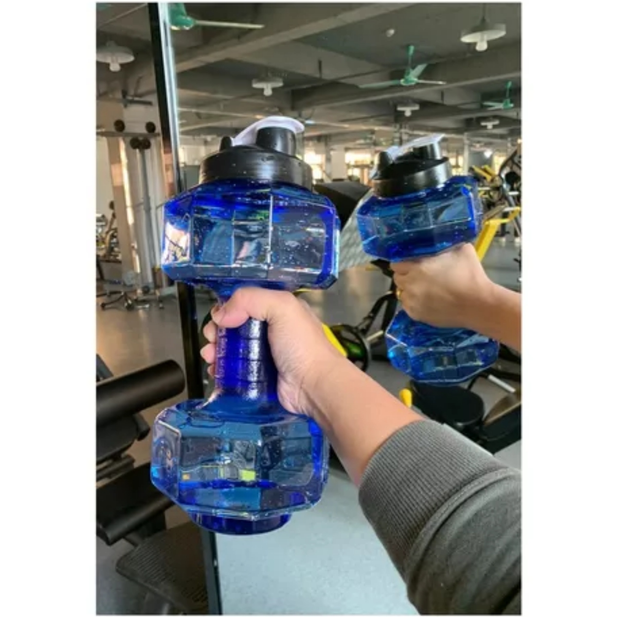 Botella De Agua Forma De Mancuerna Fitness