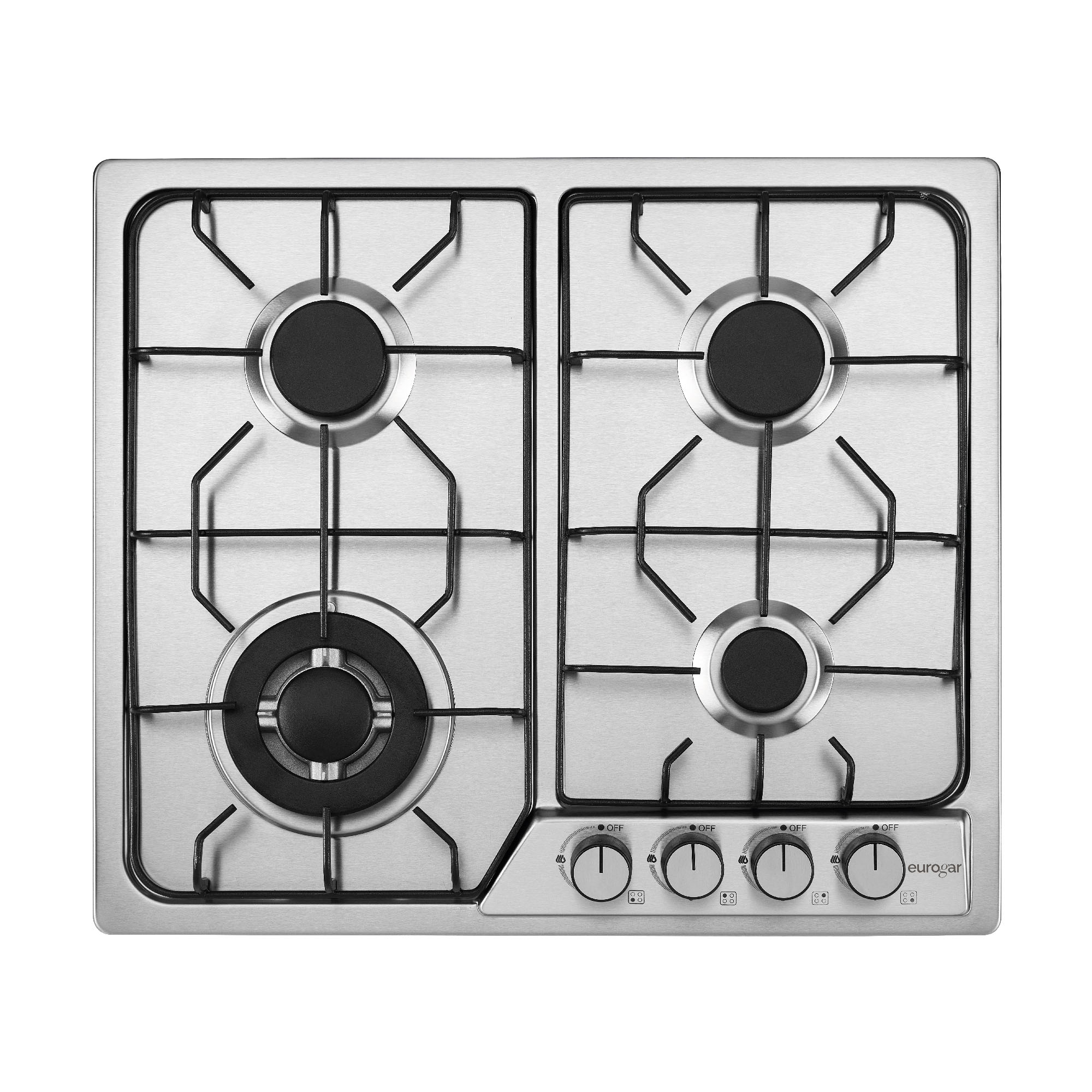 EUROGAR Parrilla A Gas 4 Quemadores Acero Inoxidable EU4AI 