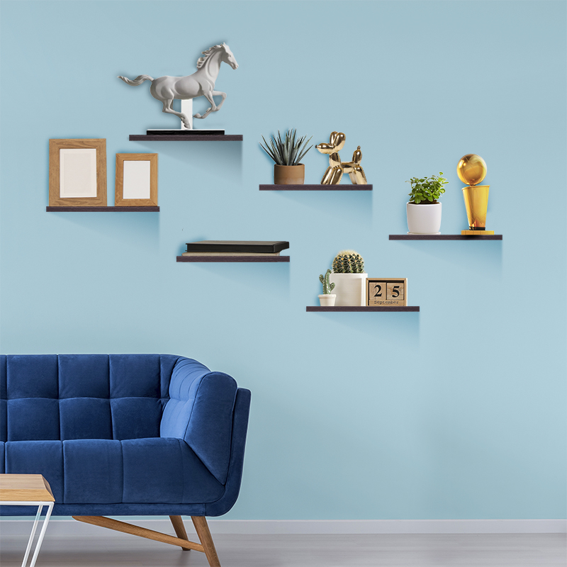 Repisas Flotantes de Madera MDF 6 Piezas de 30x15 cm