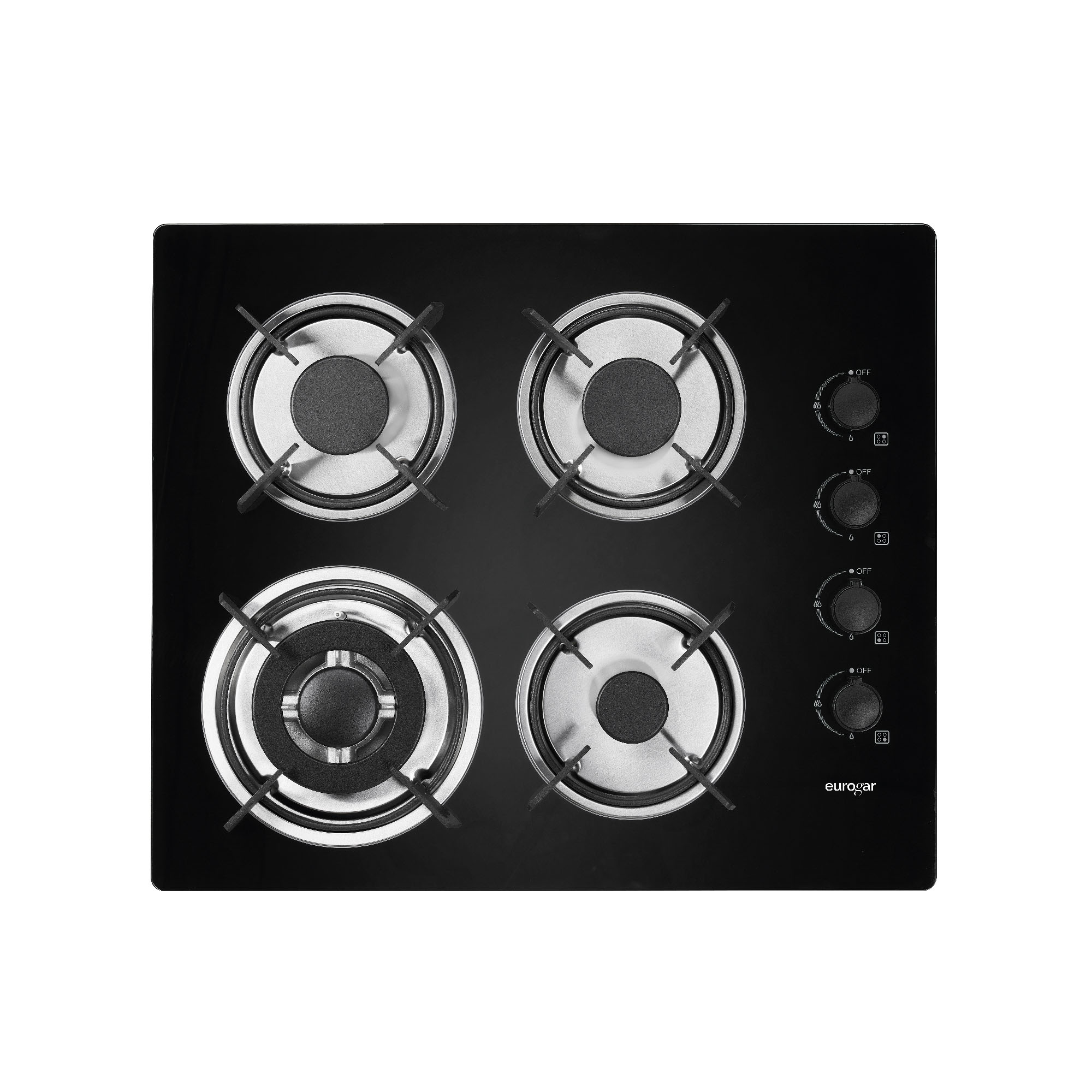 Parrilla A Gas 4 Quemadores Vidrio Templado Eurogar EU4VT
