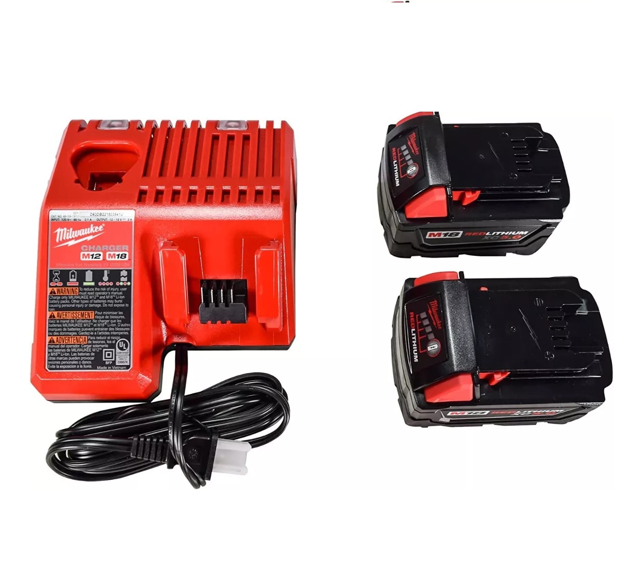 Combo Milwaukee de 2 Herramientas 3697-22, Taladro Inalámbrico Sin Escobillas Y Destornillador De Impacto Con Cargador 2 Baterías Y Estuche De Transporte