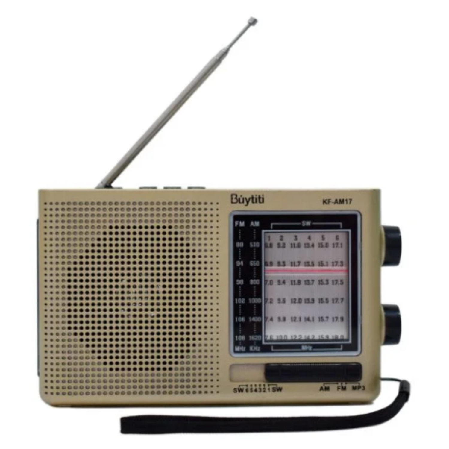 Bocina vintage con radio AM y FM, bluetooth con panel solar y linterna