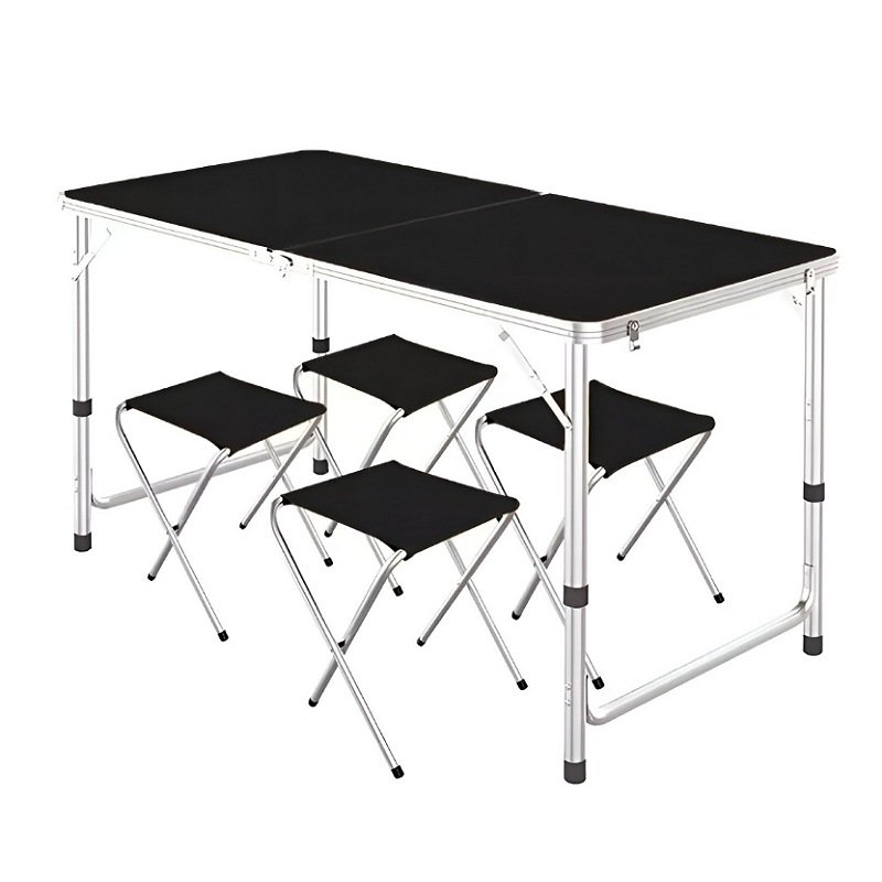  Mesas plegables portátiles de plástico de 4 pies, mesa plegable  de altura ajustable, mesa plegable de 4 pies, mesa plegable ligera, mesa de  tarjetas plegable, mesa de camping, mesa de oficina